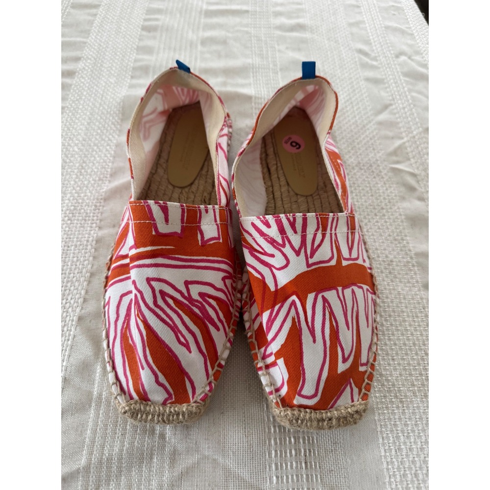 Women's Haus Of Assembly Espadrille Slip On Shoes Size 9 Orange Pink Barbiecore